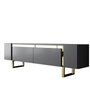 Hanah Home Mueble para TV Yildiz Antracita y Oro